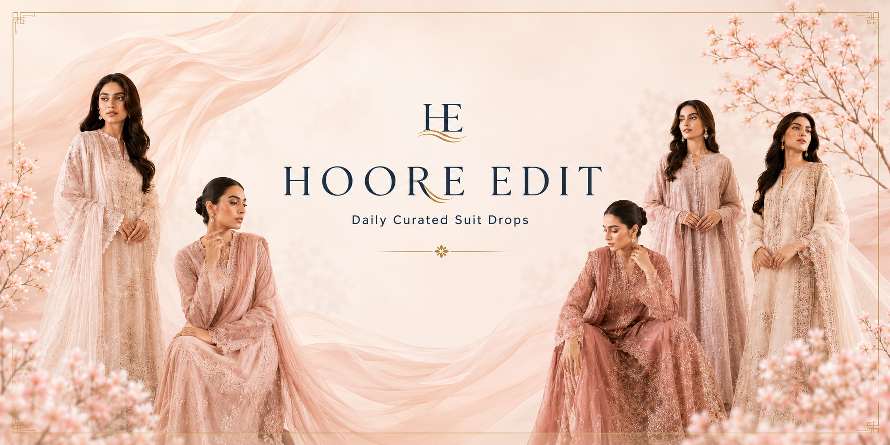 Hoore Edit premium unstitched suit campaign